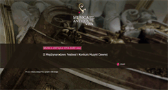 Desktop Screenshot of musicaantiqua.zory.pl